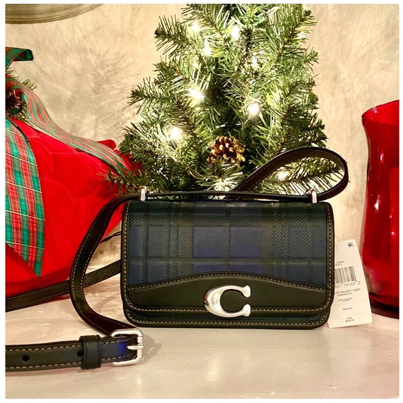 Coach Handbags - NWT Coach Green Multi Bandit Crossbody With Plaid Print